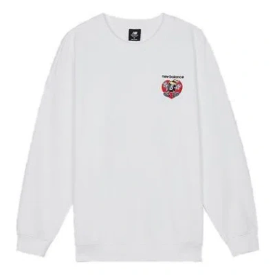 New Balance (wmns)  Logo Printing Round-neck Printing Swea White