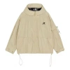New Balance (wmns)  Logo Printing Woven Hooded Track Jacket Khaki In Brown
