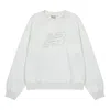 New Balance (wmns)  Logo Sweatshirt 'white Grey' In Gray