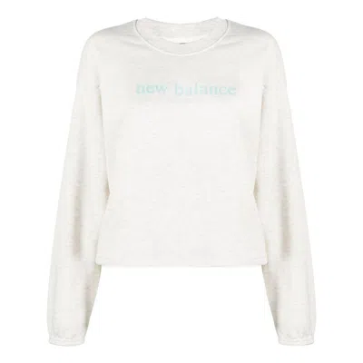 New Balance (wmns)  Pure Balance Sweatshirt 'sea Salt Heather' In White