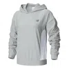 New Balance (wmns)  Sport Spacedye Fashion Layer Hoodie 'light Grey' In Gray