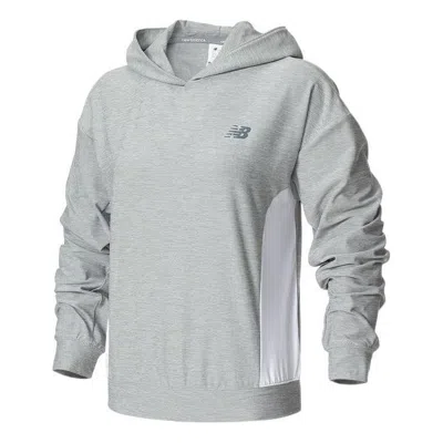 New Balance (wmns)  Sport Spacedye Fashion Layer Hoodie 'light Grey' In Gray