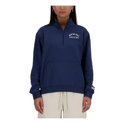 New Balance (wmns)  Sportswear Greatest Hits Quarter Zip Top Asia Sizing 'navy' In Blue