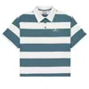 New Balance (wmns)  Striped Polo Shirt 'green' In Multi