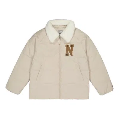 New Balance (wmns)  Warm Heavy Puffer Coat 'beige White' In Neutral