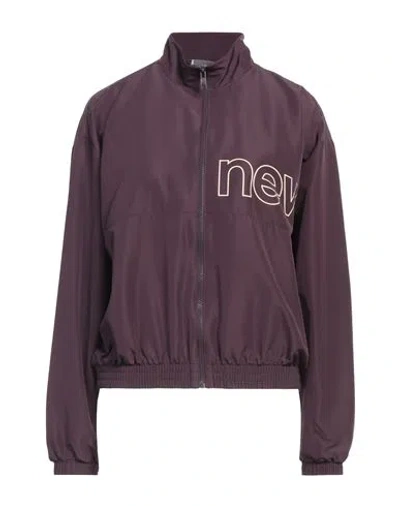 New Balance Woman Jacket Plum Size M Recycled Polyester