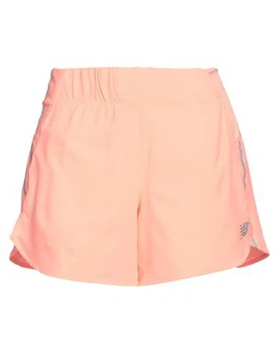 New Balance Woman Shorts & Bermuda Shorts Salmon Pink Size S Recycled Polyester, Elastane