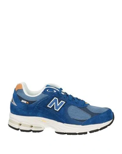 New Balance Woman Sneakers Blue Size 6 Leather, Textile Fibers