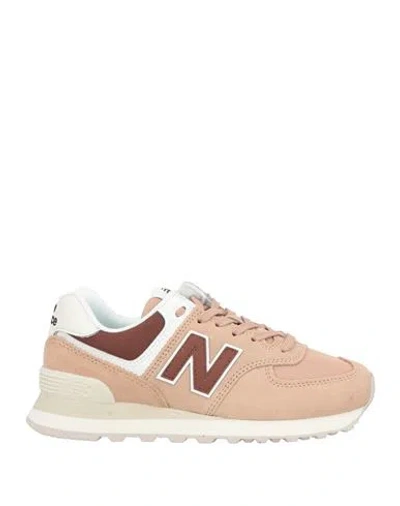 New Balance Woman Sneakers Blush Size 8 Leather, Textile Fibers In Pink
