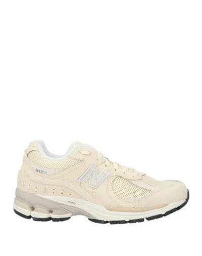 New Balance Woman Sneakers Cream Size 8 Leather, Textile Fibers In White