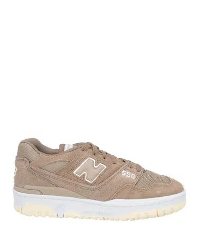 New Balance Woman Sneakers Taupe Size 4 Leather, Textile Fibers In Grey