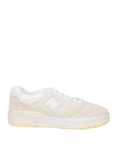 New Balance Woman Sneakers Ivory Size 10 Leather, Textile Fibers In White