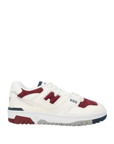 New Balance Woman Sneakers Ivory Size 7.5 Leather, Textile Fibers In White