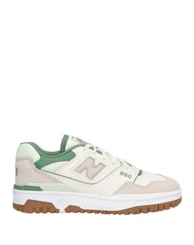New Balance Woman Sneakers Ivory Size 8 Leather, Textile Fibers In White