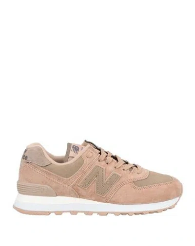 New Balance Woman Sneakers Light Brown Size 7.5 Leather In Beige