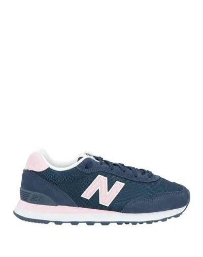 New Balance Woman Sneakers Navy Size 8 Leather, Textile Fibers