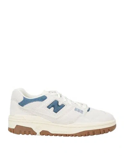 New Balance Woman Sneakers Off White Size 8 Leather, Textile Fibers