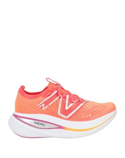 New Balance Woman Sneakers Orange Size 6.5 Textile Fibers