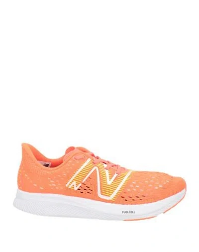 New Balance Woman Sneakers Orange Size 8 Textile Fibers