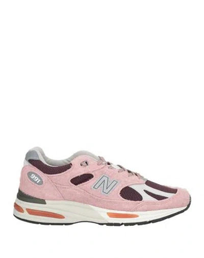New Balance Woman Sneakers Pink Size 5.5 Leather, Textile Fibers