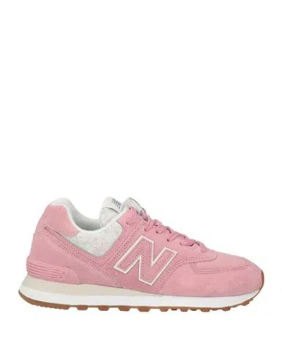New Balance Woman Sneakers Pink Size 8 Vegetable-tanned Leather, Leather, Textile Fibers