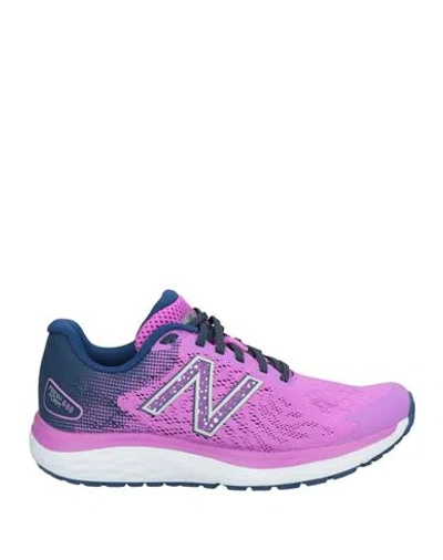 New Balance Woman Sneakers Purple Size 8 Textile Fibers