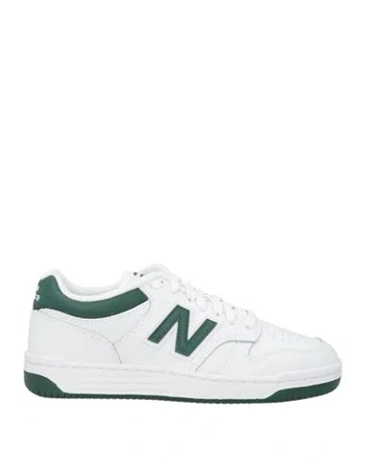 New Balance Woman Sneakers White Size 7.5 Leather, Synthetisches Material