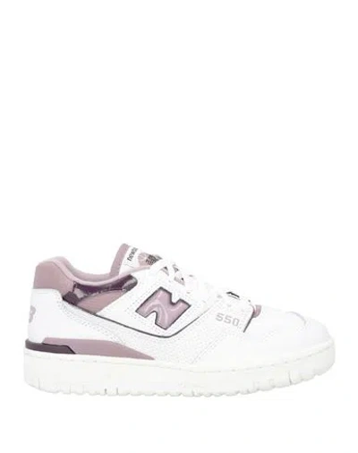 New Balance Woman Sneakers White Size 8 Leather, Textile Fibers