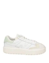 New Balance Woman Sneakers White Size 8 Leather, Textile Fibers In White