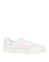 New Balance Woman Sneakers White Size 8 Soft Leather In White