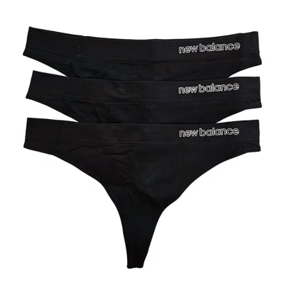 New Balance Women's 3-pack Performance Seamless Thong In Black