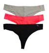 New Balance Women's 3-pack Performance Seamless Thong In Black/electric Red/grey In Multi