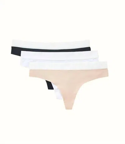 New Balance Women's 3-pack Performance Thong In Black/nude/white In Multi
