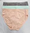 New Balance Women's 3-pack Performance Underwear Seamless Hipster In Oyster Pink/pl Bl Chl/dk Heather Grey, In Multi