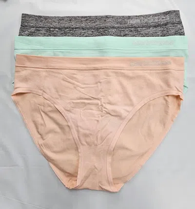 New Balance Women's 3-pack Performance Underwear Seamless Hipster In Oyster Pink/pl Bl Chl/dk Heather Grey, In Multi