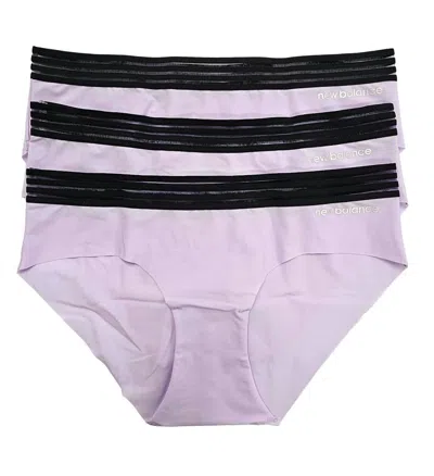 New Balance Women's 3-pack Performance Underwear Spacer Hipster In Violet/violet/violet In Multi