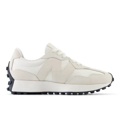 New Balance Womens Offwhite Cream Black 327 Logo-embroidered Suede And Woven Low-top Trainers
