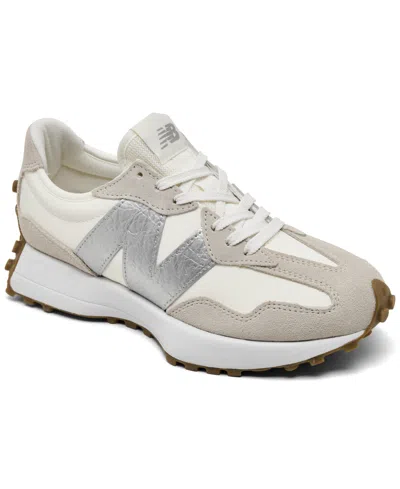 New Balance 327 Suede Panelled Sneakers In Neutral