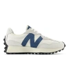 New Balance 327 Panelled Nubuck Sneakers In Grey/blue