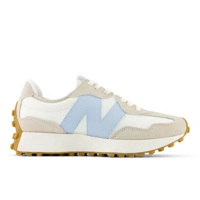 NEW BALANCE DAMEN 327 IN GRAU/WEISS/BLAU, WILDLEDER/MESH, GRÖSSE 39
