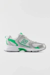 New Balance Women's 530 Sneaker In Silver Metallic/green Apple, Women's At Urban Outfitters