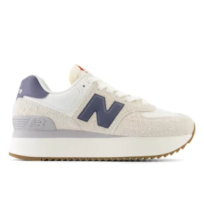 New Balance Women's 574+ Sneakers In Beige/white/grey