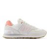 New Balance 574 Barbie Panelled Suede Sneakers In Grey/pink