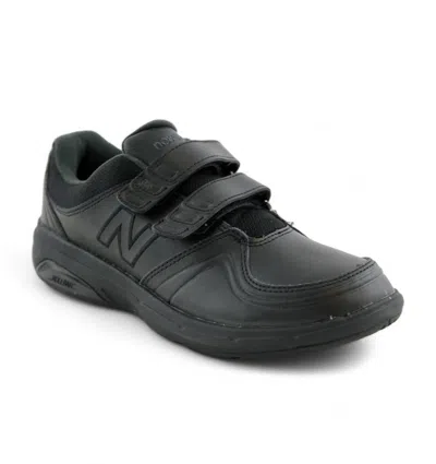 New Balance Women's 813 Velcro Walker Shoes - Wide Width In Black In Grey