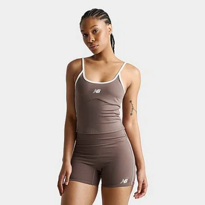 New Balance Women's Accelerate Piped Tank Top In Brown