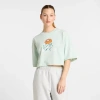 New Balance Athletics Oversize Crop Flower Graphic T-shirt In Green