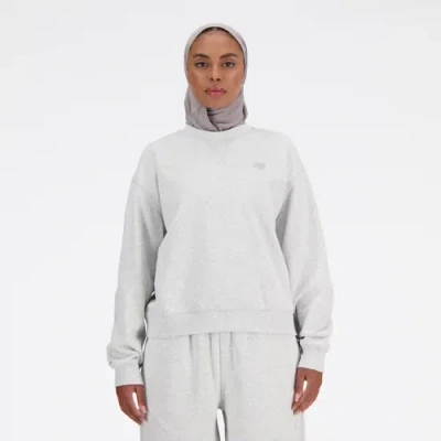 New Balance Women's Athletics French Terry Crew In Grey
