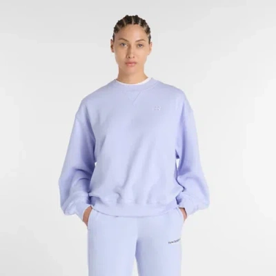 New Balance Women's Athletics French Terry Crew Shirt In Purple