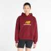 New Balance Logo-print Hoodie In Brown