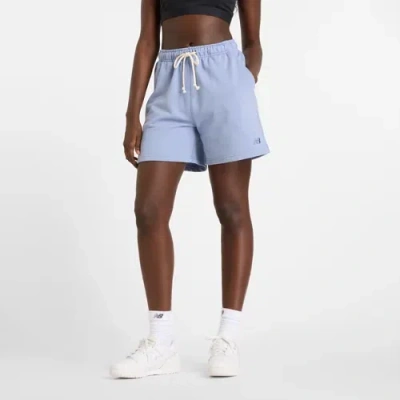 New Balance Women's Athletics French Terry Short In Blue